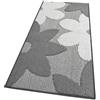 emmevi Tappeto Cucina 3D Fiore Tridimensionale Morbido Bordato Moderno Passatoia Antiscivolo 57x180 Grigio