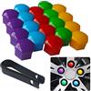 senvenelec 20 Pezzi universali da 17 mm in plastica Copri Dado Vite copridado per Auto Bulloni copriruota, bulloni Ruota 17 mm Tappi Dado a capocorda.con 1 Gancio per estrattore (Cinque Colori).