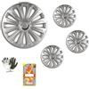MOTO SPORT MONDO COPRICERCHI PER AUTO CON CERCHIO DA 15 POLLICI PER PNEUMATICO 165/65 R15 CC971 KIT COPPE RUOTE COPRICERCHIO SILVER GRIGIO ARGENTO 1 SET DI 4 PEZZI CON MATERIALE ABS VERNICIATURA AD ACQUA