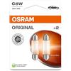 OSRAM ORIGINAL LINE 12V, C5W, Festoon, Signal lamp, Double Blister, (2 lamps)