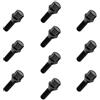 C CARBONADO 10 bulloni per ruota M12 x 1,5, conici, 60°, SW17, 45 mm, colore nero