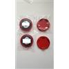 RICAMBIITALIA2017 SET 4 COPRIMOZZI TAPPO RUOTA ROSSO/NERO PER CERCHI COMPATIBILE CON SMART