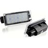 VIGORFLYRUN PARTS LTD 2pcs Luci Targa a LED Luce Lampada Posteriore 18LED SMD 6000k Xeno Bianco Canbus Error Free 12V per Megane 2 Clio Laguna 2 Megane 3 Twingo Master Vel Satis