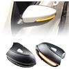 QKLsudua 2 pz Dynamic Sequential Blink Compatibile con VW Pas-sat CC B7 Be-etle Sciro-cco Je-tta MK6 LED Specchio Laterale Indicatore di Direzione Luce di Montaggio