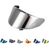 Generico Visiera per casco Suomy Stellar 1 Speedstar 1 Track-1 TX-Pro (Argento)