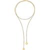 Breil, Collezione Globe, Collana Donna, Collana Multifilo a Sciarpa con Catena Pop Corn, Elementi Finali in Acciaio, Lunghezza 133 cm, Idea Regalo Donna