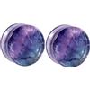 Stfery 2 Pezzo Piercing Orecchio Dilatatore,Tunnel Dilatatore Orecchio 30mm Pietra Viola Forma Rotonda Solida Piercing Lobo Dilatatore