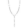 Dada Gioielli - Collana Rosario in Argento 925 con Medaglia Madonna Miracolosa e Croce e Medaglia della Vergine Maria - Girocollo per Uomo e Donna misura regolabile (Collana a Y)