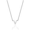 Aka Gioielli® - Collana con Iniziale in Argento Sterling 925, Ciondolo con Lettera dell'Alfabeto dalla A alla Z
