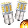 AGLINT 1156 P21W LED Lampadine Ambra BA15S 382 7506 33SMD LED Singolo Contatto Baionetta 12V-24V per Auto Indicatori di Direzione Fendinebbia Posteriore Segnale Fanale Luce Gialla 2 Pezzi