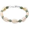 Kuzzoi Buddha 0208342924 - Bracciale da surfista da uomo, in argento sterling 925, lunghezza 19 cm -23 cm, colore: verde