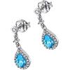 LOTUS SILVER Lotus D2JLP1592-4-3 - Orecchini a goccia in vero argento con zirconi, colore: turchese, idea regalo per Natale, compleanno, San Valentino