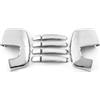 JSYALMSLW Calotta Specchietto Per Ford Transit Custom 2012-23 Copertura Specchietto Retrovisore +4 Copri Maniglia Porta Kit Alloggiamento Tappo Laterale Cromato