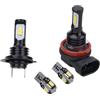HMNMXQ Fari Anteriori Moto Per Suzuki GSXR 600 750 Set Lampadine Per Fari A LED E Luci Parcheggio Per Moto 4 Pezzi H7 H11 T10 DC 12V-24V 6000K Fanale Anteriore Faro