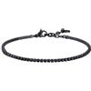 Luca Barra Bracciale Donna in Acciaio, Colore Nero, Modello BA1887, Stile Tennis con Cristalli