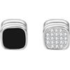 Airokiy Orecchini magnetici con perle per donne, orecchini a clip per sposa, orecchini a perno magnetici in argento per orecchie non forate, 10*10mm, Metallo, Nessuna pietra preziosa