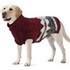 Hjumarayan Fair Isle, Maglione invernale per cani, lavorato a maglia, con foro per imbracatura, elastico, facile da mettere e togliere, per cani di taglia grande, vestiti caldi Border Collie magra, pastore