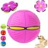 UNIHOC Palla Interattiva Per Cani, Palla Giocattolo Per Cani, Pet Magico Disco Volante Palla, Palla Frisbee Per Animali Domestici, Giocattolo Interattivo Per Animali Domestici, Rosa