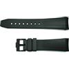 AIMVALUE Cinturino orologio in gomma per swatch blancpain compatibile nero blu arancione verde beige grigio giallo bianco ansa curva da 22 mm con fibbia nera di silicone (Nero)