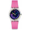 Swatch - Orologio in plastic. trasparente-trasparente-rosa