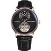 TYBERLEY Pagani Design PD1796 Orologio automatico da uomo, cinturino in pelle, impermeabile, con cristallo zaffiro, alla moda, con tourbillon, orologio meccanico, Oro nero, Classico