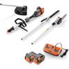 Fuxtec Multitool 3 in 1 FUXTEC E2MTSET - 40 V - Decespugliatore a batteria con accessorio motosega e tagliasiepi - Tagliaerba - Decespugliatore con attacco rapido - Attrezzo combinato