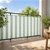 TANIASHOP Telo Frangivista Balcone Ombreggiante Privacy Frangivento Idrorepellente Traspirante Lavabile 100% Polipropilene per Recinzioni Giardino (Avana/Verde 90x300cm)