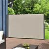 pro.tec Paravento Estraibile 160x300 cm Frangivento in Tessuto per Patio Giardino Schermo Solare Verticale Barriera Privacy - Color Sabbia
