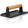 BBQ-TORO Batticarne in ghisa | 21 x 11 cm | 1,0 kg | Batticarne con Manico in Legno (1)