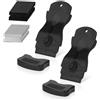 Flintronic 2pz Nero Raschietto, con Lame(10 Acciaio Inox+Plastica）