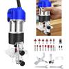 AUTOFU Rifilatore Fresatrice Verticale 800W, Tagliaboschi Manuale Elettrico Compatto 6 Velocità Variabili 4000-27000 giri/min con 15 Frese, Diametro Mandrino 6,35 mm, Base Trasparente con Guida