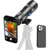 APEXEL Obiettivo zoom 20-60X con custodia integrata per iPhone 15 Pro - Teleobiettivo zoom professionale