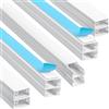 AiQInu Canalina Passacavi Adesiva, Cavo TV ordinato, Canalina Passacavi Muro, 20 mm(D)*10 mm(A)*0.4m(L), Verniciabile, Autoadesivo, Copertura per Cavi per Computer a Casa o in Ufficio(10 Pezzi)