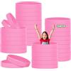HONTIUS 50 Pezzi Braccialetti In Silicone, 7'' Braccialetti In Gomma, Vuoto Elastici di Gomma per per Adulti Uomo Donna Scuola Insegnante Squadra Festa Fitness Corsa Sport Rosa