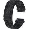 BISONSTRAP Cinturino per Uomo e Donna, Cinturini in Nylon Trail, Cinturini di Ricambio a Sgancio Rapido, 19mm, Nero-Grigio