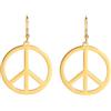 VASSAGO Orecchini con segno di pace in acciaio inossidabile Accessori per terra pendenti Orecchini Hippie Accessori per 60 o 70 anni Set di gioielli per feste per donne e uomini