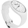 FREDDY Orologio da Polso Donna Rhythm, Rhythm Orologio da Donna in Silicone Bianco e Silver, Cassa Tonda 34 mm