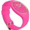 FREDDY Orologio da Polso Donna Rhythm, Rhythm Orologio da Donna in Silicone Fucsia e Gold, Cassa Tonda 34 mm