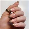 Cotabacuco Nägel zum Aufkleben, 24 Stück Press On Nails Almond & Press Ons, Press On Nägel mit French Tip und Leopard Design