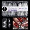 TOEECY Kit Per Unghie Finte Donna 140 Pezzi Press On Nails Lunghe Unghia Finte Adesive In ABS Set Di Decorazioni Unghie Mandorla Trasparente Multidimensionale Regali Per Ragazze(C)