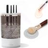 ÉCLAT Macchina elettrica per la pulizia dei pennelli da trucco, pulisce in profondità i residui su spugne e spugnette, strumento cosmetico, senza bisogno di batterie, rondella rotante rapida ed