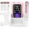 ANBEISTEE Ricaricabile 45000 RPM Fresa per Unghie, Controllo Touch Screen | 15h Batteria Professionale Elettrica Portatile Nail File Kit per Manicure/Pedicure/Shaping/Carving/Lucidatura, Rosa