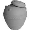 GIURGOLA Serbatoio Cisterna per Acqua Potabile in Plastica Resistente al Gelo - Orcio Giara Decorativa per Acque Piovane 300 Litri Grigio Made in Italy