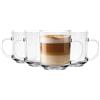 Glasmark KROSNO 1992 Glasmark Krosno Latte Macchiato Set di 4 bicchieri da tè con manico, bicchieri da dessert per acqua, caffè e vin brulé, 4 x 220 ml