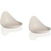 Guzzini - Tierra, Set di 2 Ciotoline da Snack - Bianco Latte, 12,3 x 12 x h7,3 cm - 196301156