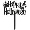 dekora - Cake Topper Halloween con strega e zucca - Decorazione halloween per dolci, torte, biscotti e cupcake -10 x 11 cm