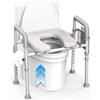 HEYOUTH Barra bagno disabili,Maniglie WC,Supporti Bagno per Disabili,Braccioli per wc,Sostegno per Wc,regolabile in altezza,Supporto WC per Anziani,Si adatta a qualsiasi toilette