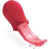 Fohil Giocattoli Sessuali per Donne, Vibratore per Leccare La Lingua, Stimolatore per Clitoride Capezzoli con 10 Vibrazioni Silicone Sex Toys per Adulti Vibratoreper Donna Professionale