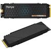 Hanye SSD 2TB PCIe Gen4x4 M.2 NVMe 2280 con dissipatore Nuovo funzionamento...