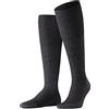 FALKE Bristol Pure M Kh lana al ginocchio tinta unita 1 paio, Calzini lunghi Uomo, Grigio Anthracite Melange 3080, 43-44